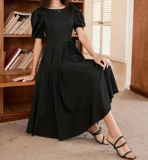 Années 60 Robe Évasée Classique Manches Ballon - Ma Penderie Vintage