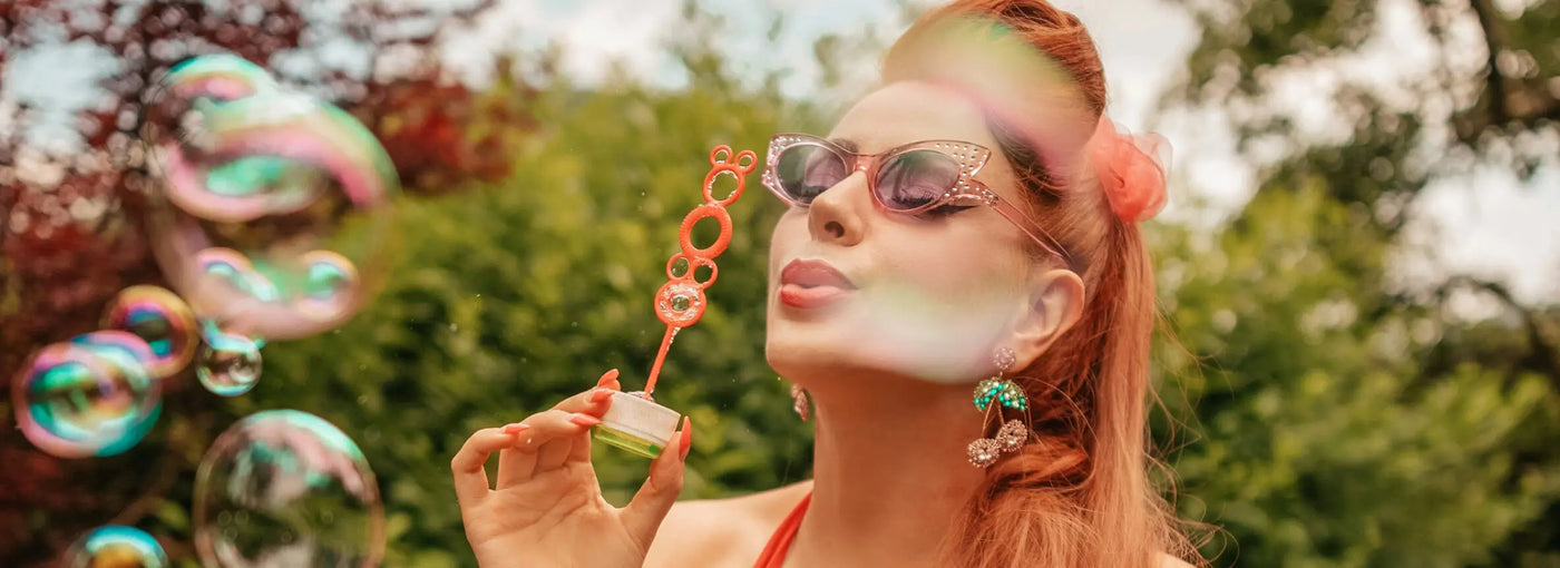 Ma Penderie Vintage Collection de Maillots de Bain Style Vintage Rouge Bleu A Pois