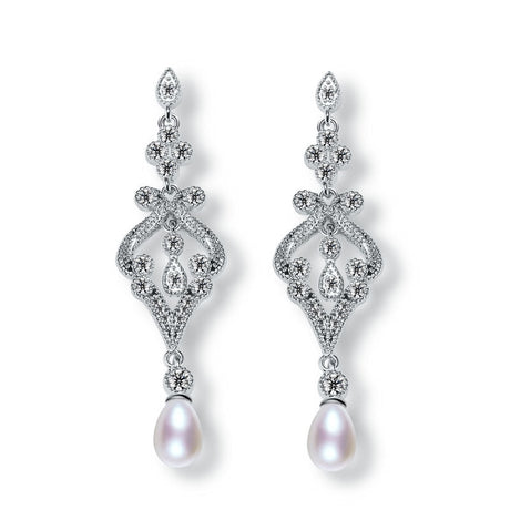 Années 20 Boucles d'oreilles Perle Art Nouveau - Ma Penderie Vintage