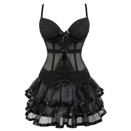 Années 60 Ensemble Corset et Jupon Moulin Rouge - Ma Penderie Vintage