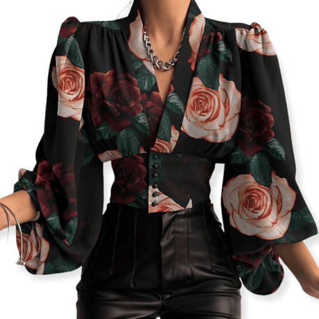 Années 40 Chemisier Manches Bouffantes Rétro - Ma Penderie Vintage