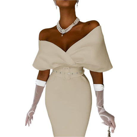 Années 50 Robe Fourreau Rétro Épaules Tombantes - Ma Penderie Vintage