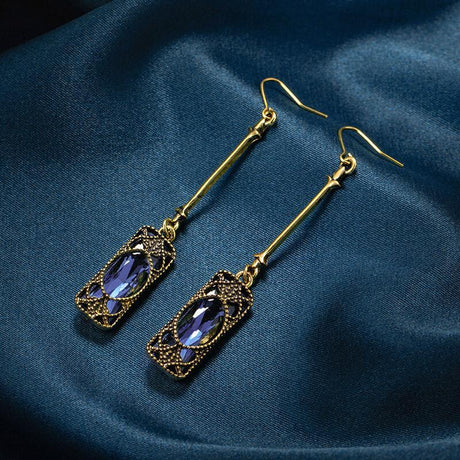 Années 20 Boucles d'Oreilles À Crochets Art Nouveau - Ma Penderie Vintage