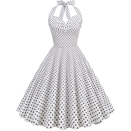 Années 50 Robe Trapèze Pin Up Imprimée À Pois - Ma Penderie Vintage