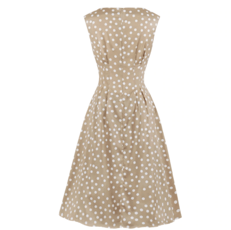 Années 40 Robe Midi À Pois Vintage Glamour - Ma Penderie Vintage