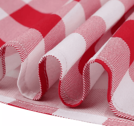 Années 50 Jupe Cercle Imprimée Vichy Rouge - Ma Penderie Vintage