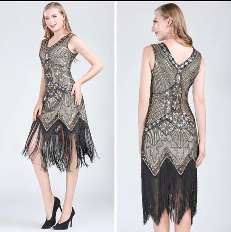 Années 20 Robe de Soir Sequin Rétro Gatsby Le Magnifique - Ma Penderie Vintage