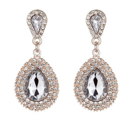 Années 50 Boucles d'oreilles Soirée En Strass - Ma Penderie Vintage