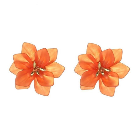 Années 40 Boucles d'oreilles Fleurs Grande - Ma Penderie Vintage