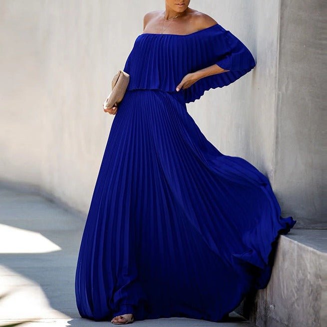 Années 70 Robe Fluide Longue Plissée - Ma Penderie Vintage