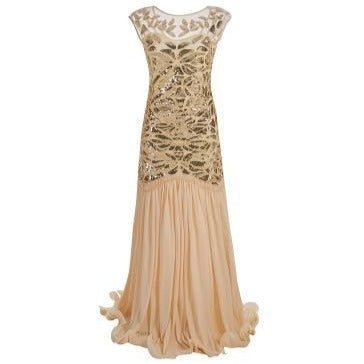 Années 30 Robe de Soirée Longue Sequins Gatsby - Ma Penderie Vintage