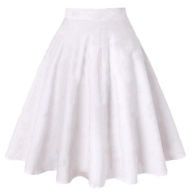 Années 50 Pin Up Jupe Cercle Unie Classique - Ma Penderie Vintage