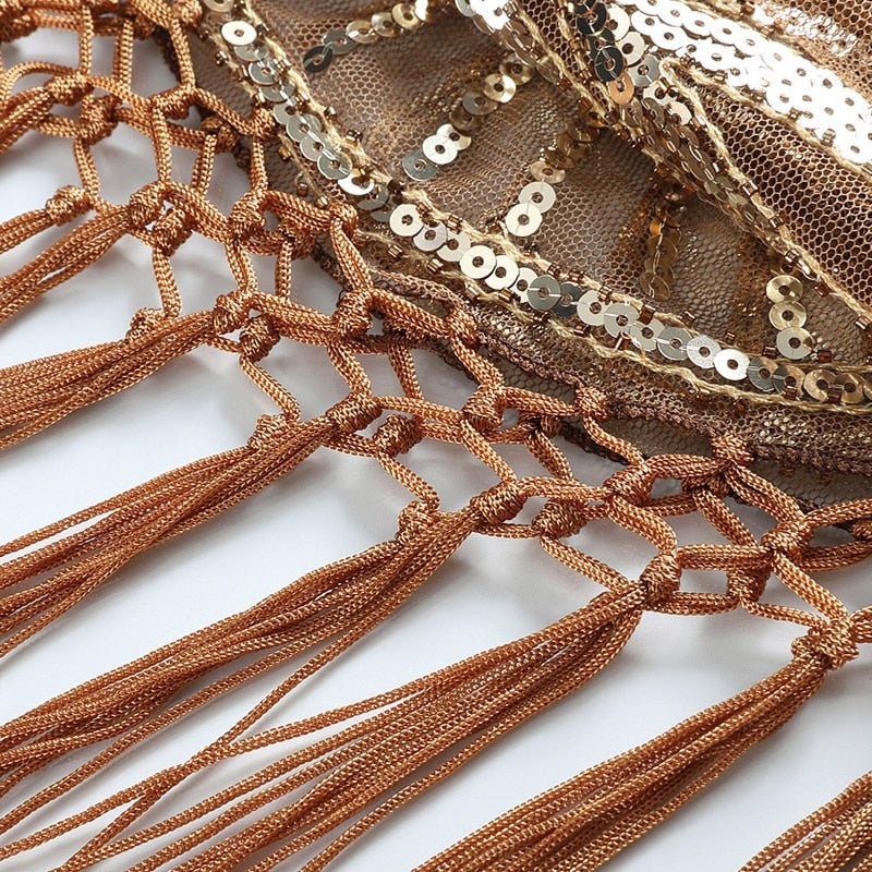 Années 20 Écharpe Châle Art Déco Sequin Gatsby - Ma Penderie Vintage