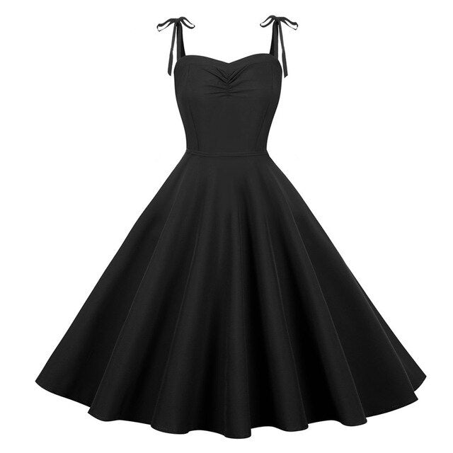 Années 50 Robe Évasée Bretelles Vintage Monroe - Ma Penderie Vintage