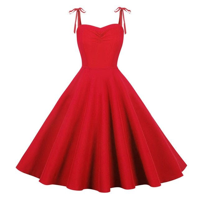 Années 50 Robe Évasée Bretelles Vintage Monroe - Ma Penderie Vintage
