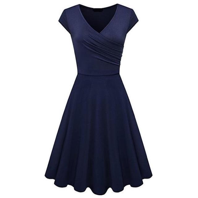 Années 60 Robe Évasée Col V Rétro - Ma Penderie Vintage