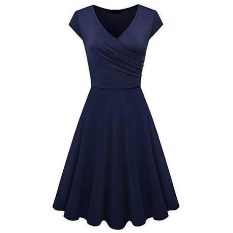 Années 60 Robe Évasée Col V Rétro - Ma Penderie Vintage