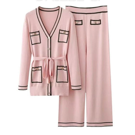 Années 30 Ensemble Tricoté Bi - colore Gabrielle - Ma Penderie Vintage