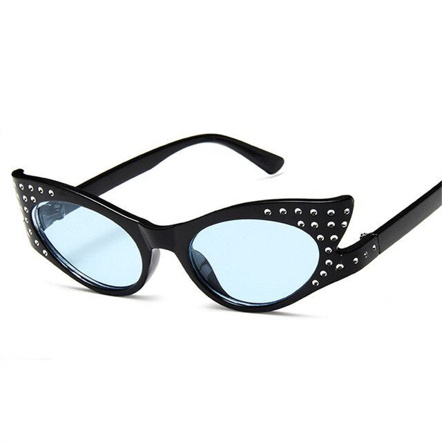 Années 60 Lunettes De Soleil Studs Cat Eye - Ma Penderie Vintage