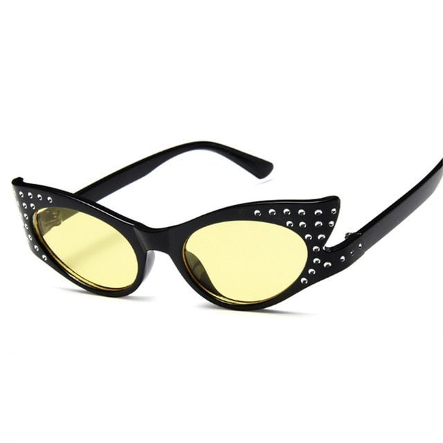 Années 60 Lunettes De Soleil Studs Cat Eye - Ma Penderie Vintage