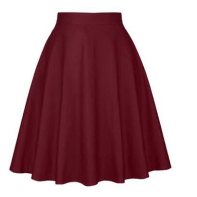 Années 50 Pin Up Jupe Cercle Unie Classique - Ma Penderie Vintage