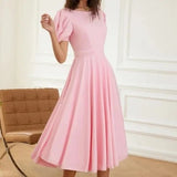 <tc>1960's</tc> Classic Flared Dress <tc>M</tc>Balloon Hips