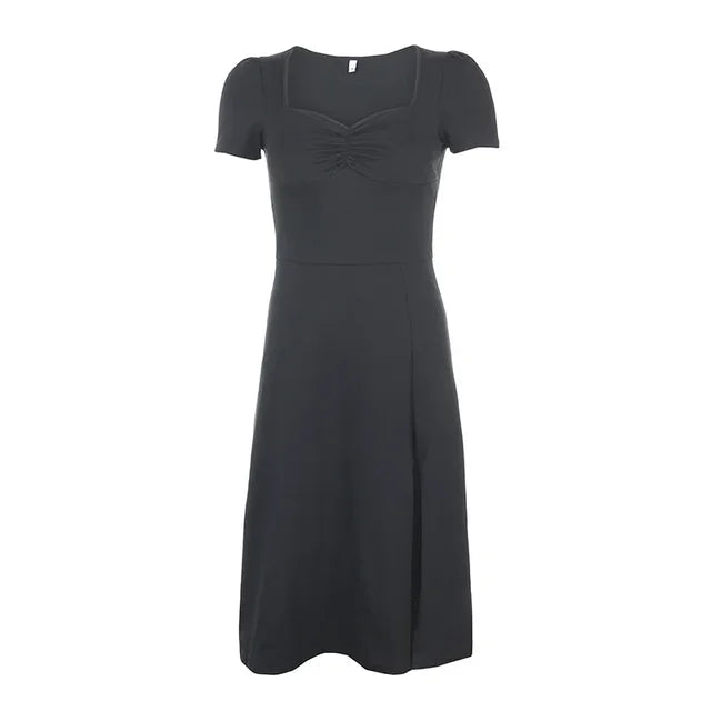 <tc>1940's</tc> The Little Black Retro Mid-Length Dress