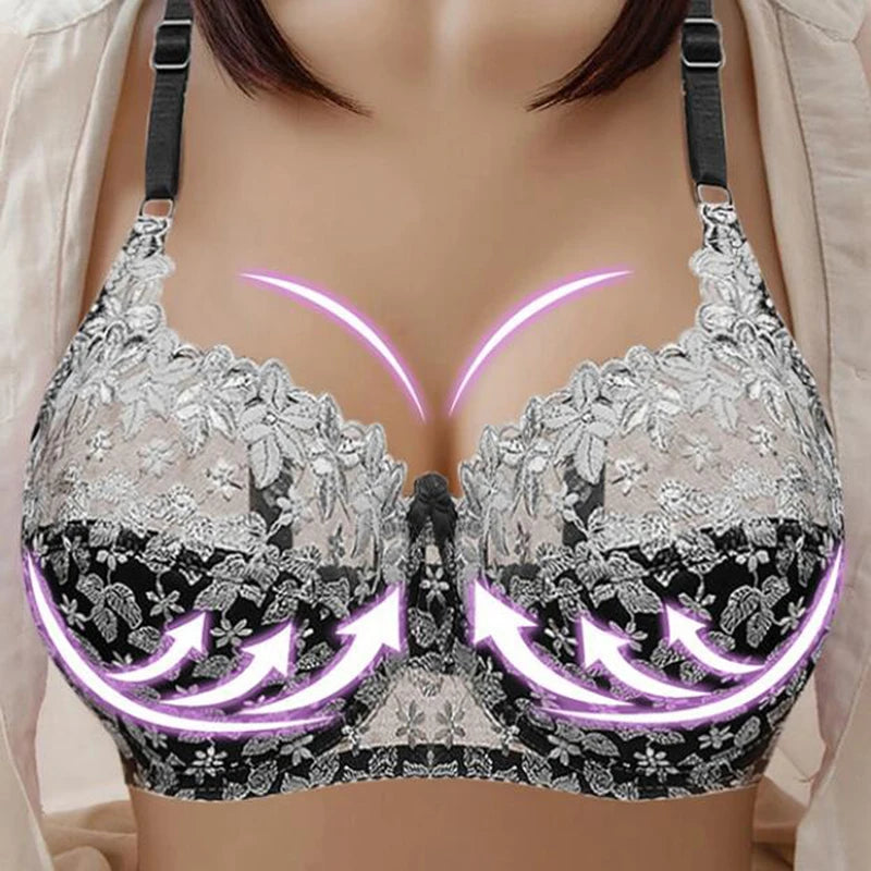 Années 60 Soutien-gorge Rétro Dentelle Florale - Ma Penderie Vintage