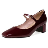 <tc>Años 60</tc> Zapatos retro de cuero Mary Jane