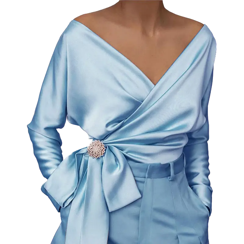 Années 40 Blouse Style Portefeuille Glamour - Ma Penderie Vintage