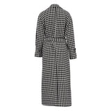 <tc>1970's</tc> Retro Long Houndstooth Coat