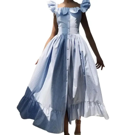 Années 60 Robe d’été À Volants En Popeline - Ma Penderie Vintage