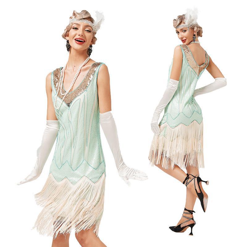 Années 20 Robe De Soirée Gatsby Franges – Ma Penderie Vintage