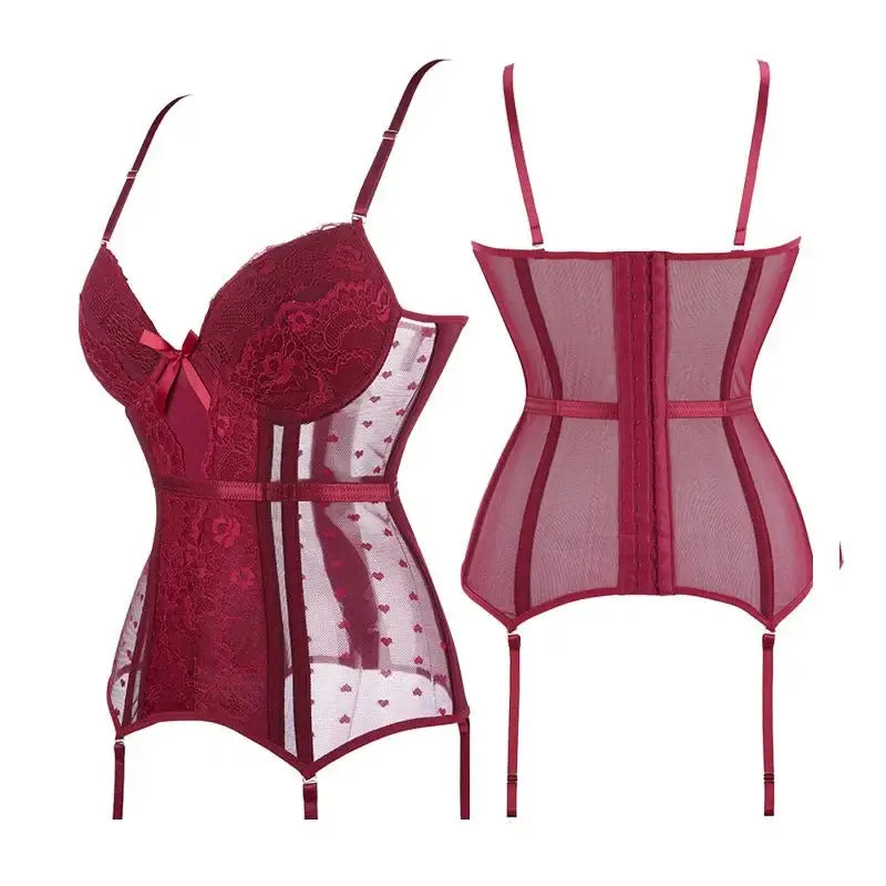 Années 60 Corset Dentelle Et Jarretière Rétro Bardot - Ma Penderie Vintage