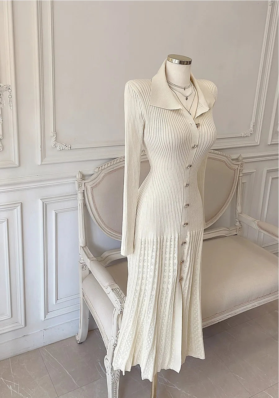 Années 70 Robe Midi Maille Tricot Manhattan - Ma Penderie Vintage