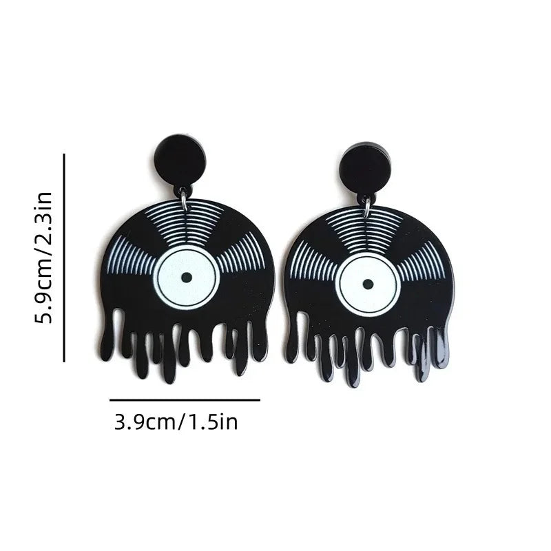 Années 60 Boucles d'oreilles Vinyles Rockabilly