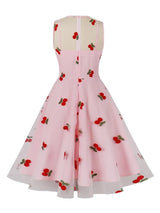 Années 60 Robe Évasée Cerises Lolita - Ma Penderie Vintage