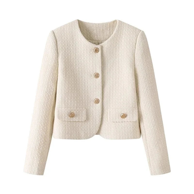 <tc>1970's</tc> Plain Tweed Jacket <tc>L</tc>a Parisienne