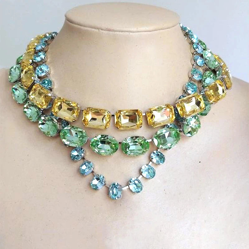 <tc>1950's</tc> Monaco Retro Rhinestone Necklace