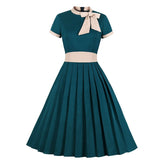 <tc>1940's</tc> Retro Vintage Bow Dress