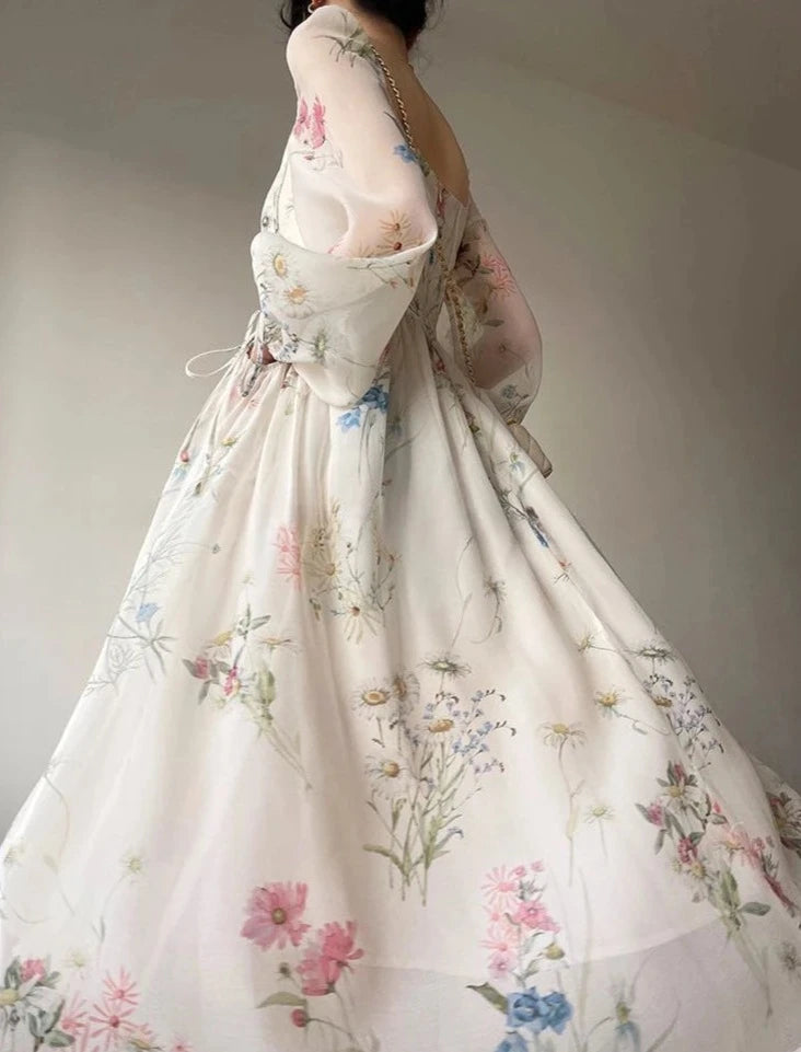 Années 60 Robe Midi Imprimée Provence Glamour - Ma Penderie Vintage