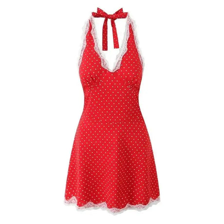 Années 70 Mini robe d'été À Pois Lolita - Ma Penderie Vintage