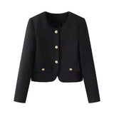 <tc>1970's</tc> Plain Tweed Jacket <tc>L</tc>a Parisienne