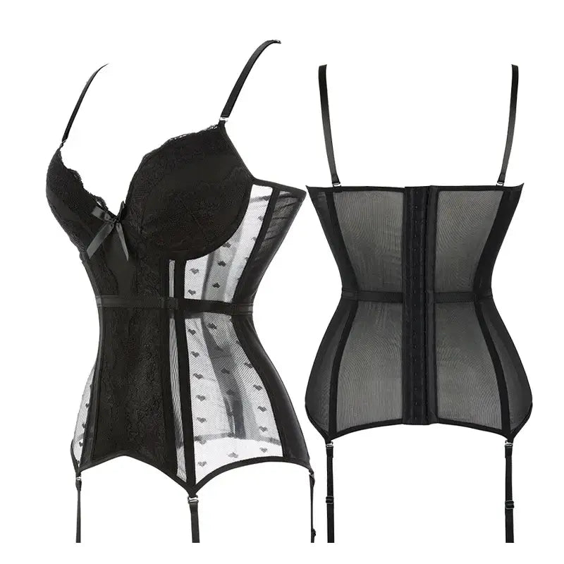Années 60 Corset Dentelle Et Jarretière Rétro Bardot - Ma Penderie Vintage
