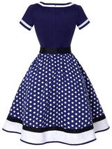 Années 60 Robe De Jour A Pois Rock A Billy Grandes Taille