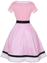 <tc>Años 60</tc> Vestido de día grande Rockabilly con lunares <tc>Talla</tc>