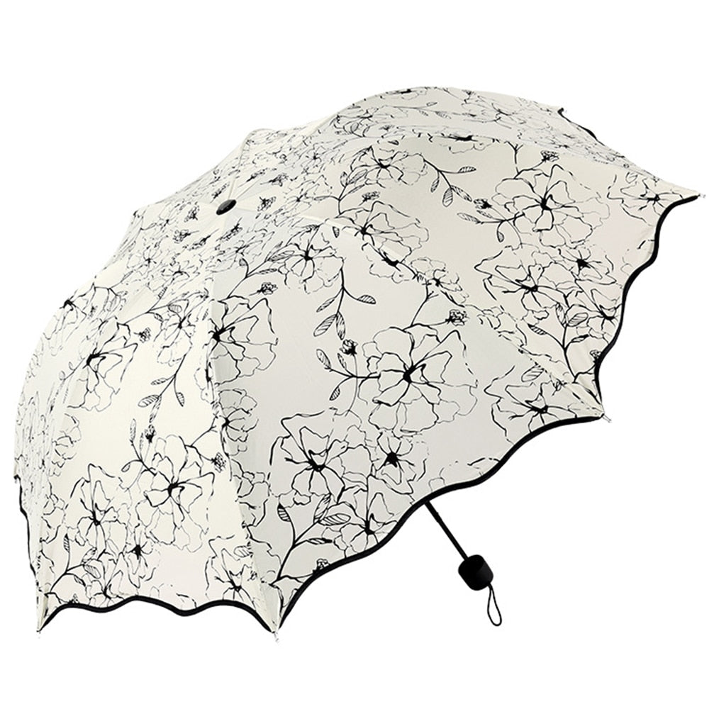 Années 40 Parapluie Imprimé Floral Printanier - Ma Penderie Vintage