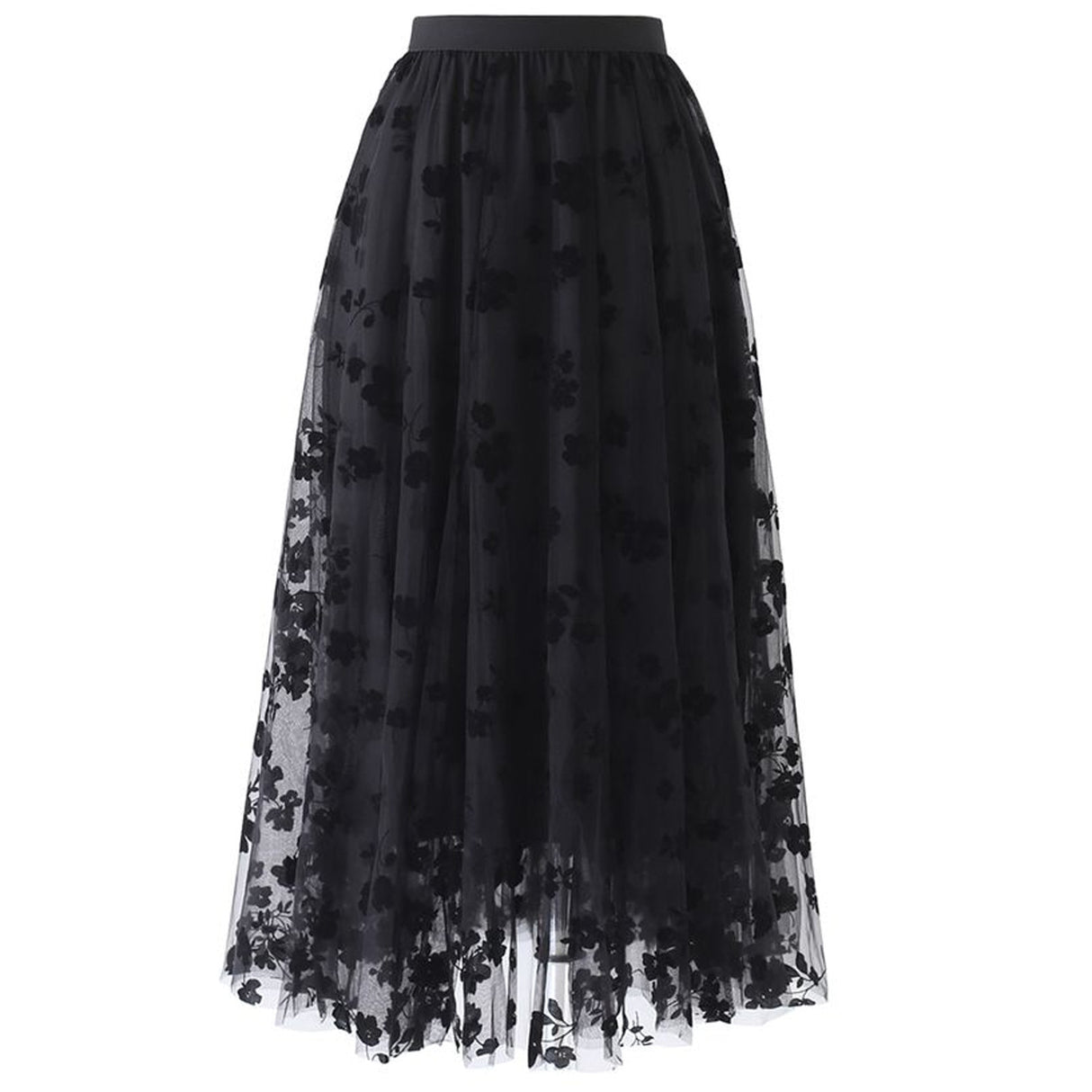 <tc>1940's</tc> Tulle Skirt <tc>M</tc>otif Floral Vintage