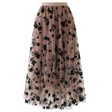 <tc>1940's</tc> Tulle Skirt <tc>M</tc>otif Floral Vintage