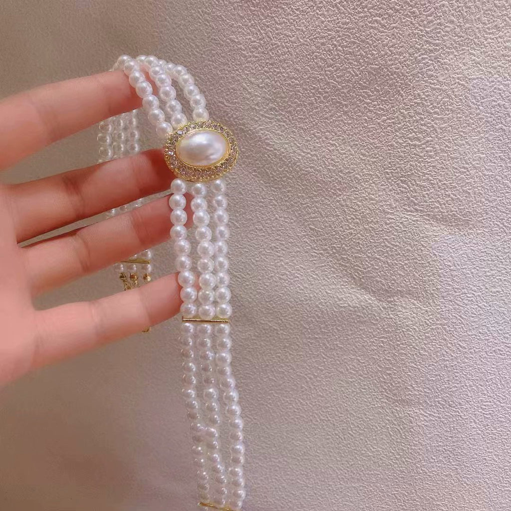 Année 80 Collier de Perles Ras De Cou Diana - Ma Penderie Vintage